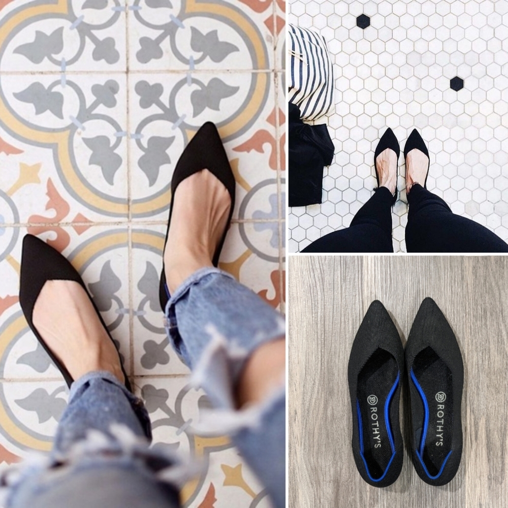 Rothy's The Point in Black Solid